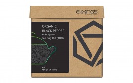 Elixings Organic Black Pepper Piper Nigrum Tea Bag Cut (TBC)  Box  454 grams
